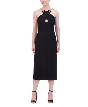 VESTIDO MIDI HALTER CON CADENA