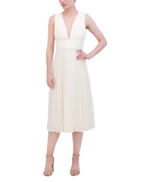 VESTIDO MIDI IMPERIO PLISADO CHIFFON