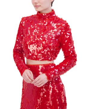 CROP TOP MANGA LARGA LENTEJUELAS