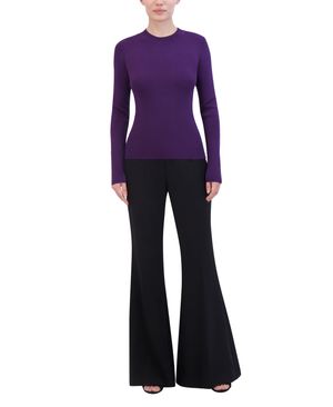 BLUSA ESCOTE REDONDO MANGA LARGA PUNTO