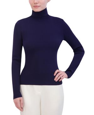 BLUSA CUELLO ALTO MANGA LARGA PUNTO