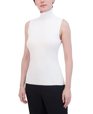 BLUSA CUELLO ALTO SIN MANGAS DE PUNTO