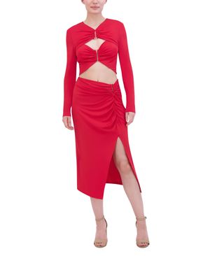 FALDA ASIMÉTRICA CON PLIEGUES JERSEY