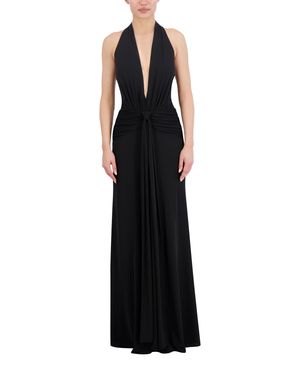 VESTIDO LARGO HALTER DRAPEADO