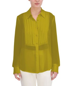 BLUSA MANGA LARGA CHIFFON ALFORZAS