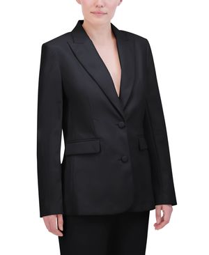 BLAZER SOLAPA PICO CORTE LASER PIEL SINTÉTICA