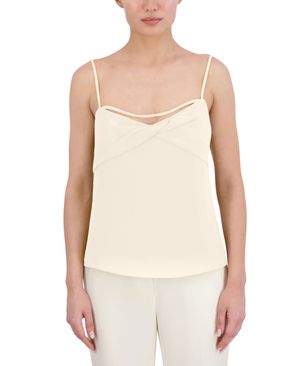 BLUSA TIRANTES EFECTO DRAPEADO DE NUDO CHIFFON