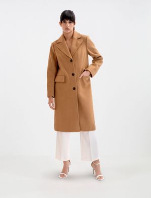 ABRIGO TRENCH COAT CON BOTONES SOLAPA PICO