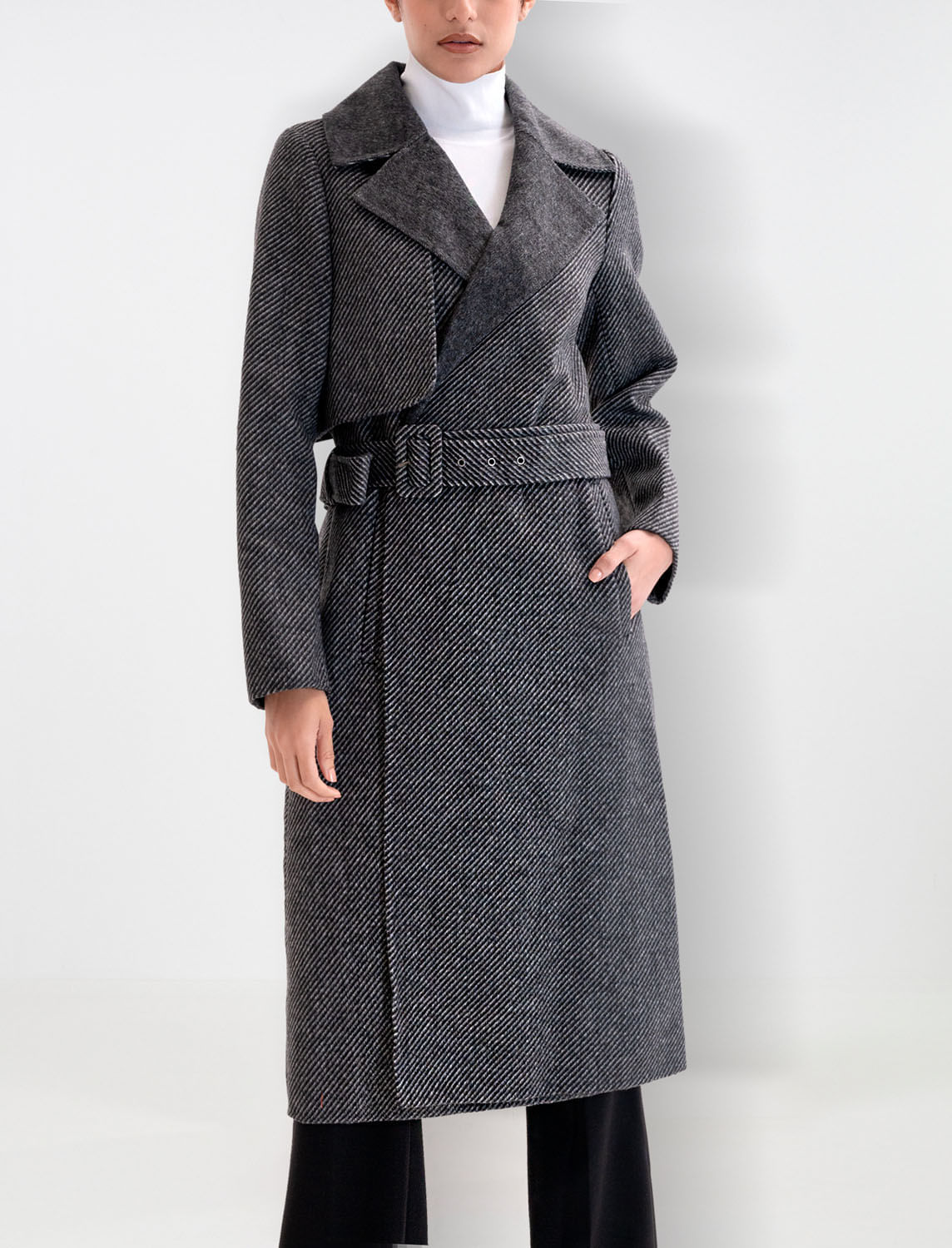 Trench Doppiopetto Con Cintura, Blu | Intrend - Foto 6