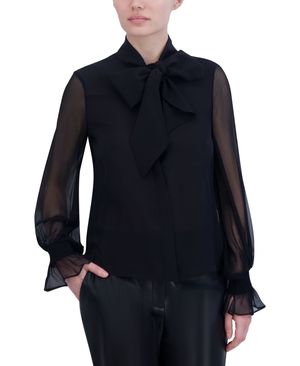 BLUSA LAZADA MANGA LARGA CHIFFON