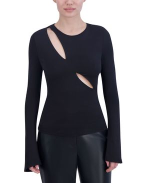 BLUSA ASIMÉTRICA CUTOUT MANGA LARGA