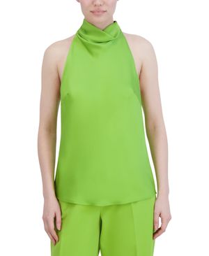 BLUSA EFECTO HALTER SATINADA