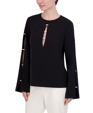 BLUSA MANGA LARGA EFECTO CAPA