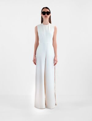 JUMPSUIT PIERNA ANCHA EFECTO CUTOUT CREPÉ