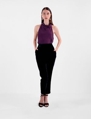 PANTALON SLIM FIT DE TERCIOPELO