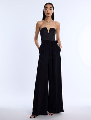 JUMPSUIT PIERNA ANCHA LAZO EN CINTURA