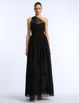 VESTIDO LARGO ASIMÉTRICO DRAPEADO