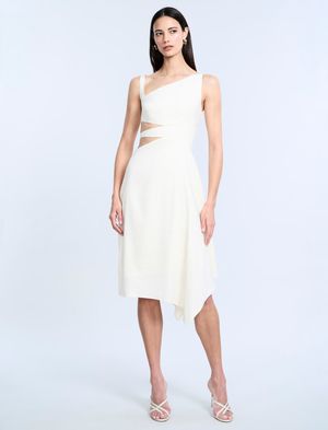VESTIDO MIDI ASIMÉTRICO CUTOUT