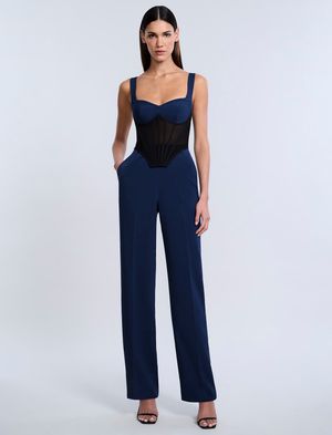 JUMPSUIT BUSTIER EN CONTRASTE